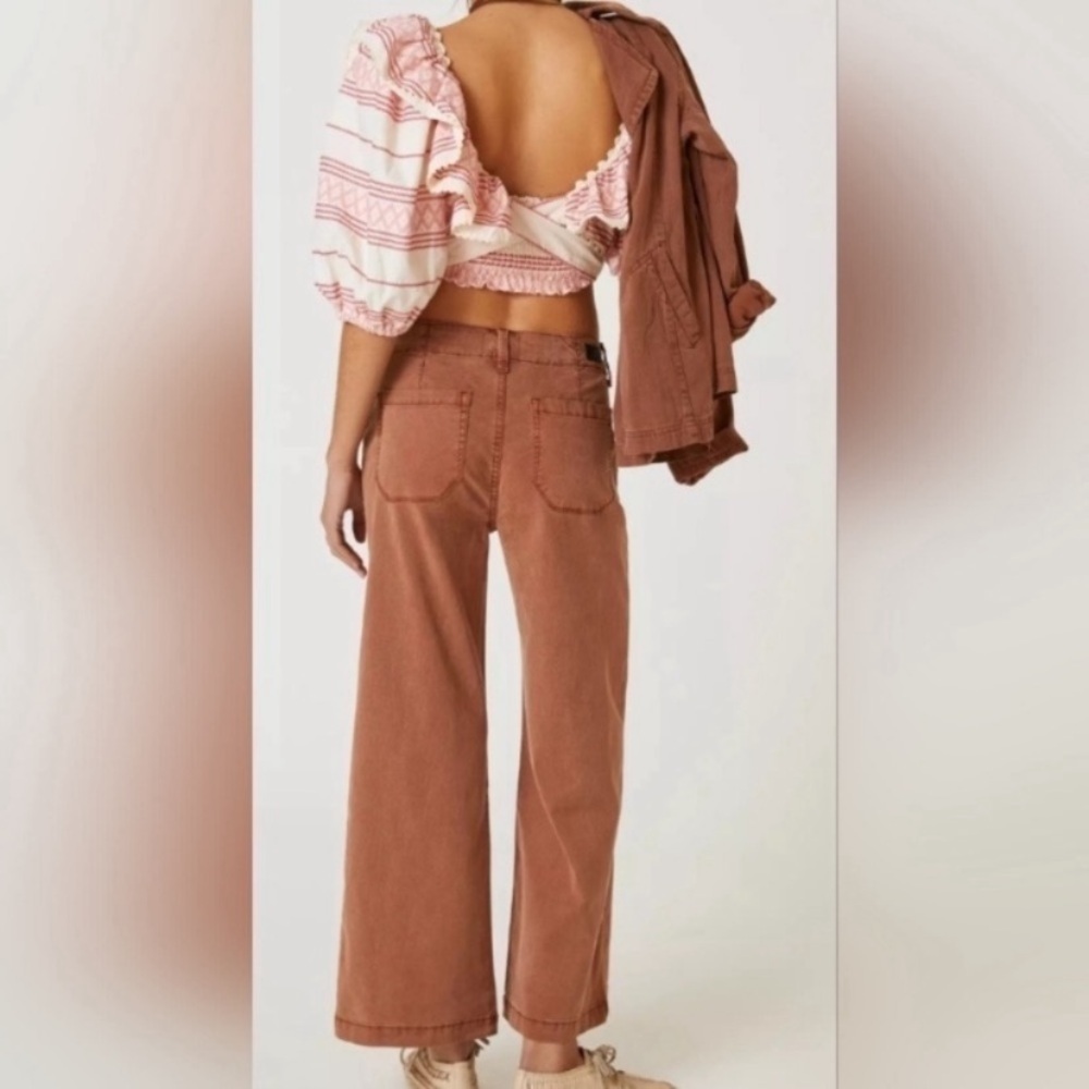 Paige Jeans Carly Wide Leg in Vintage Mocha - Picture 3 of 10